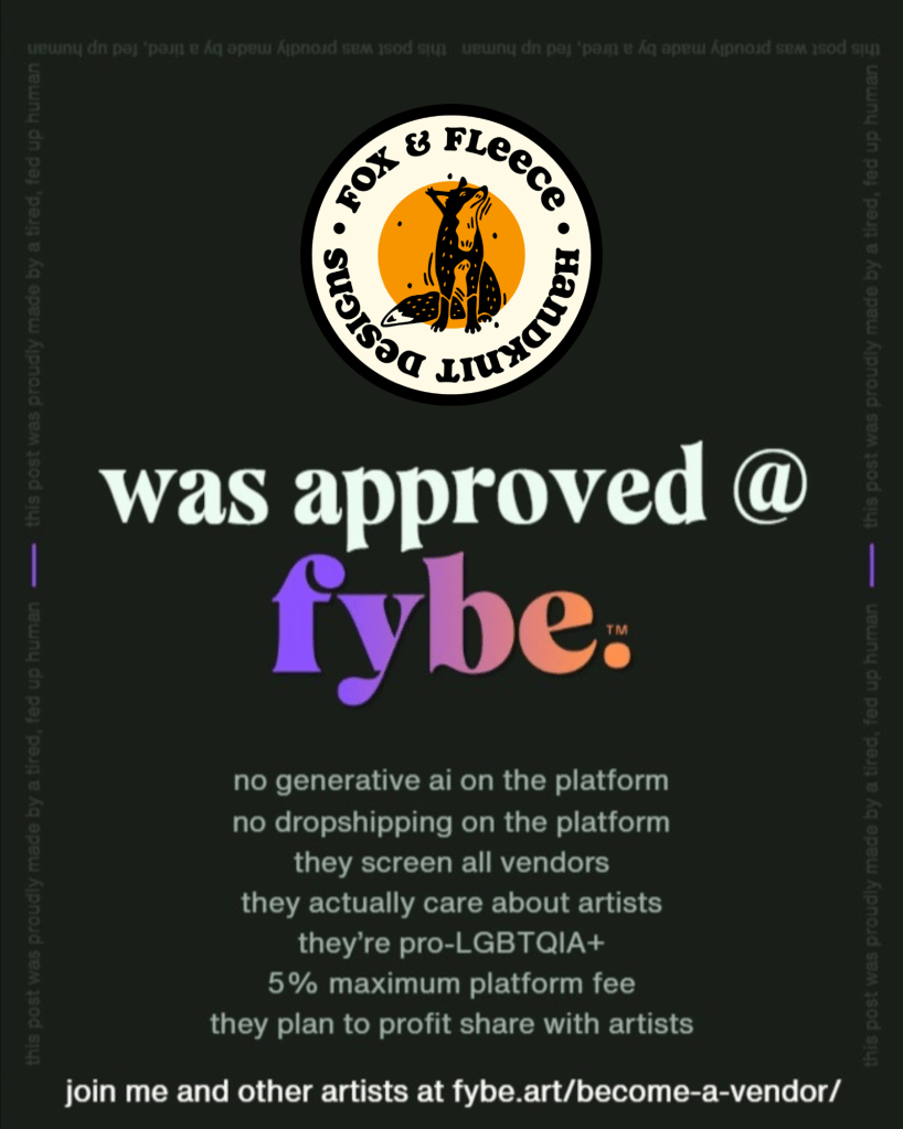 My patterns are now available on&nbsp;Fybe!